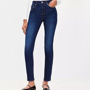 Loft Mid Rise Skinny Jeans Vintage Dark Wash size 14